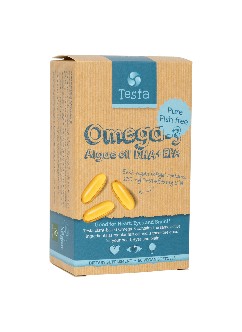 Testa | Omega-3 Algae Oil EPA+DHA | 60 Soft Gels