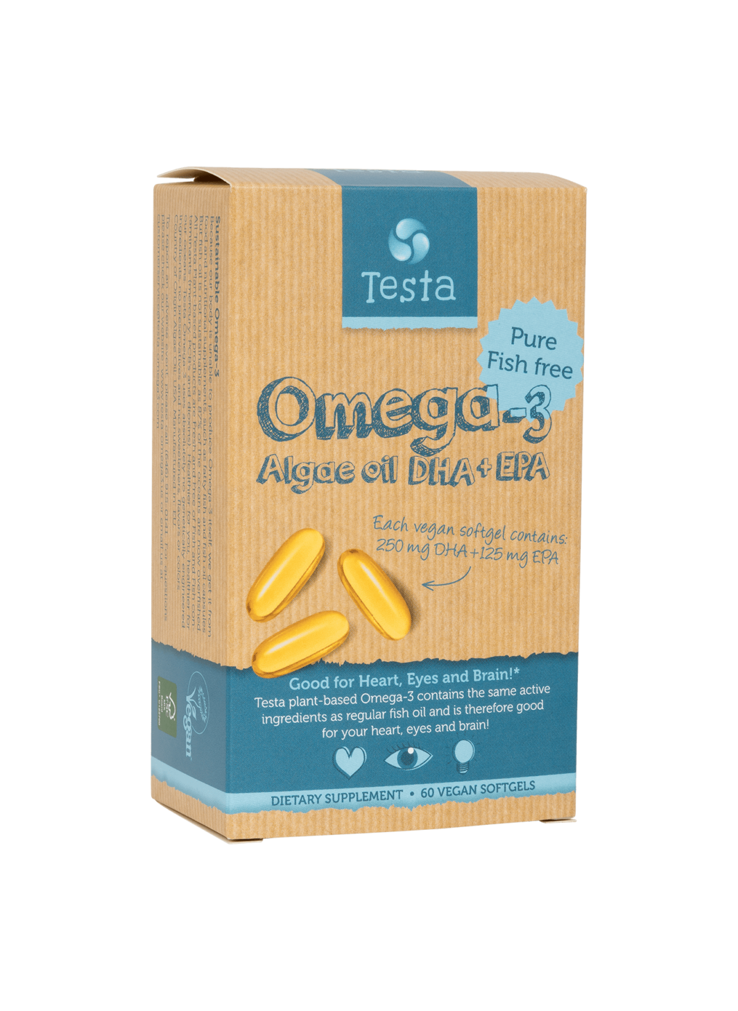 Testa | Omega-3 Algae Oil EPA+DHA | 60 Soft Gels