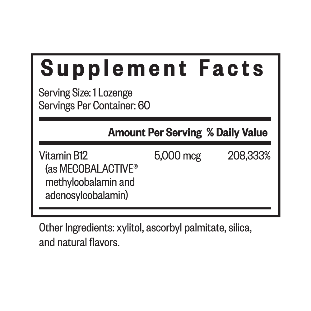 Methyl B12 5000 | 60 Lozenges (formerly Active B12)