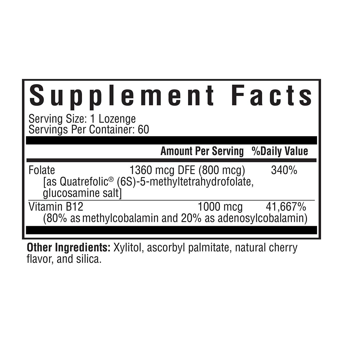 Methyl B12 with L-Methylfolate | 60 Lozenges