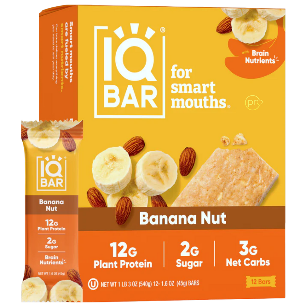 Banana Nut | 12 Plant Protein Bars | IQBAR