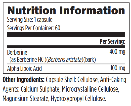 Berberine Synergy | 60 Capsules | Designs For Health