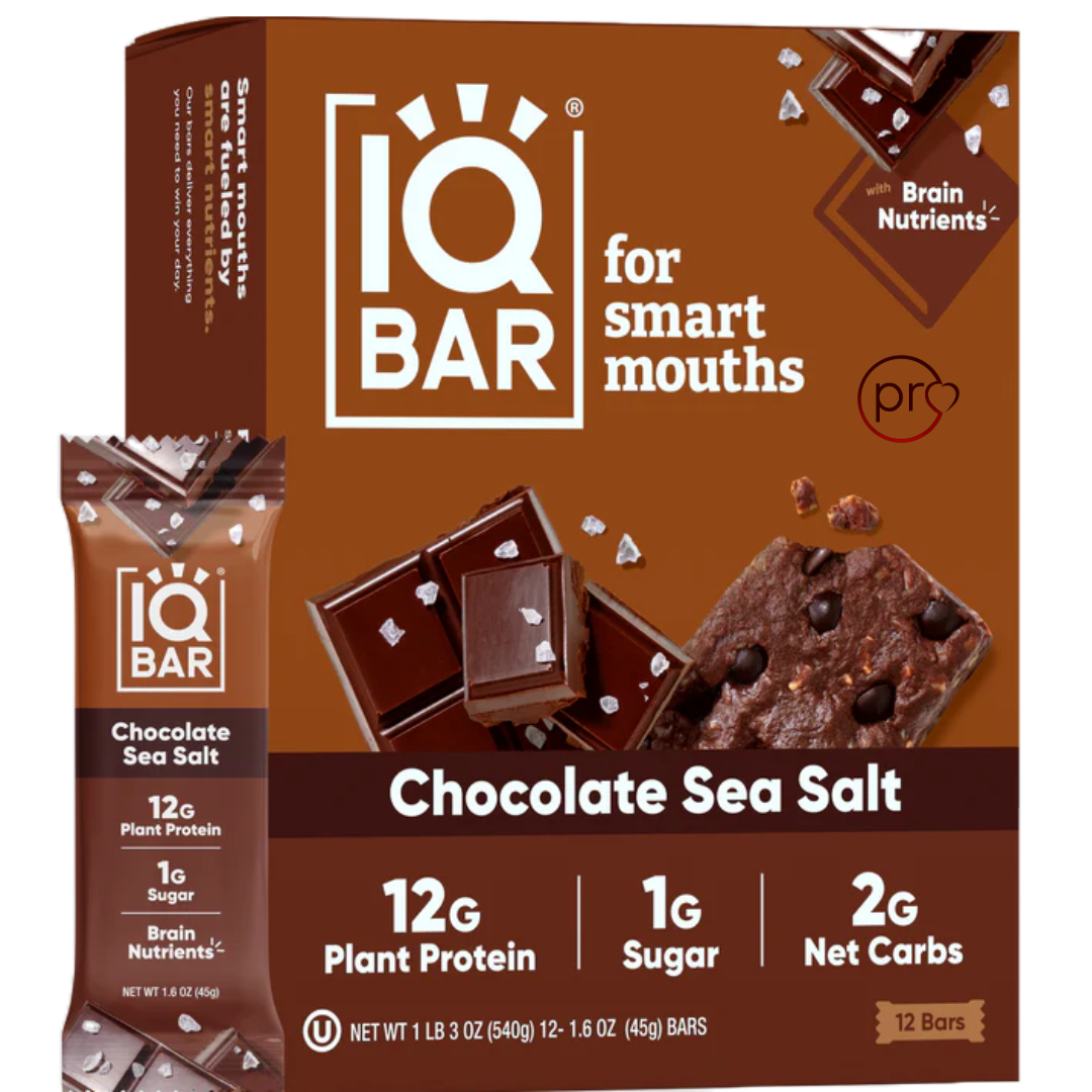 Chocolate Sea Salt - 12 Bars - IQBAR