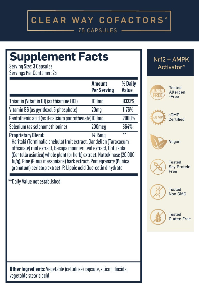 Clear Way Cofactors | 75 Capsules