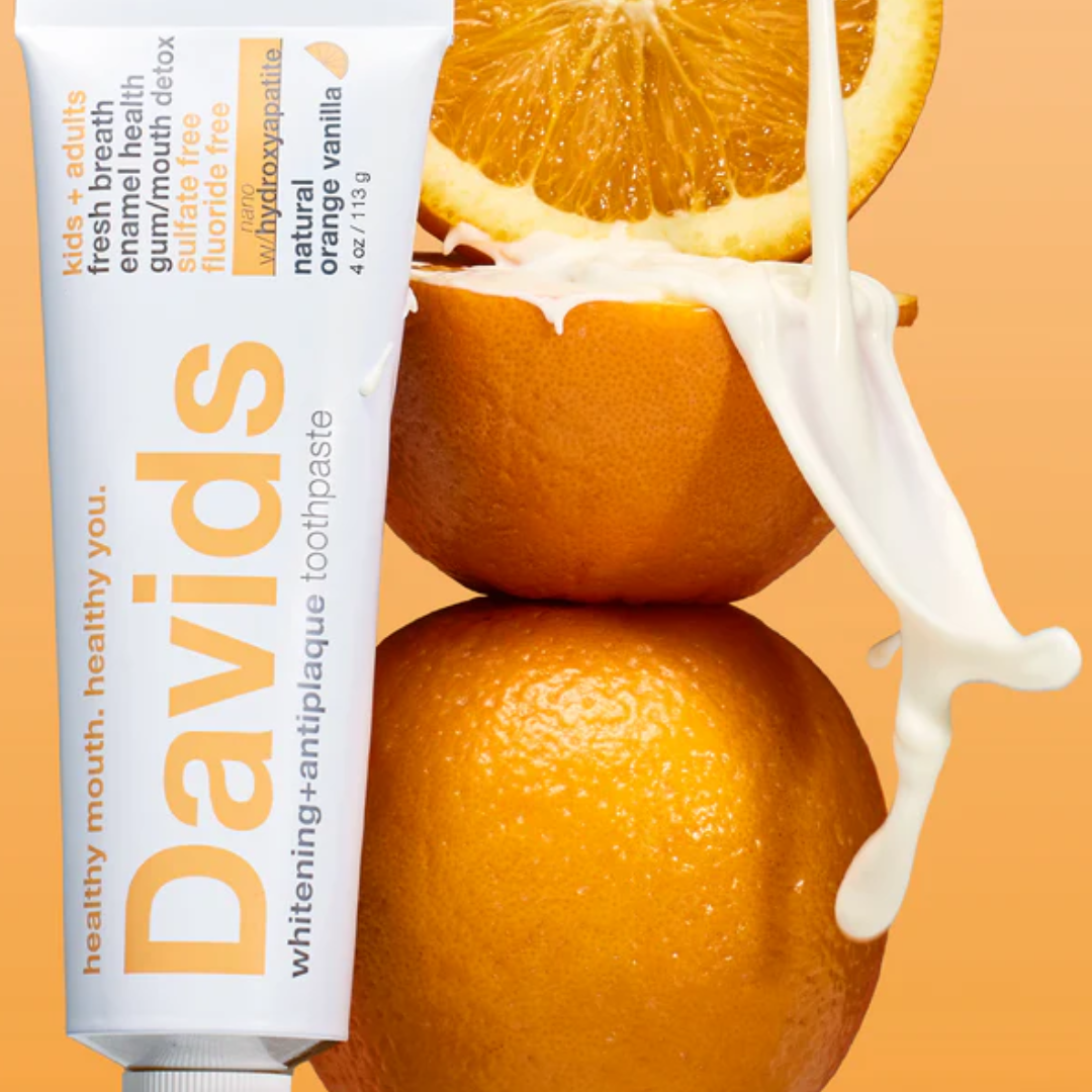 Davids Hydroxi kids & adults | nano-hydroxyapatite premium toothpaste | orange vanilla