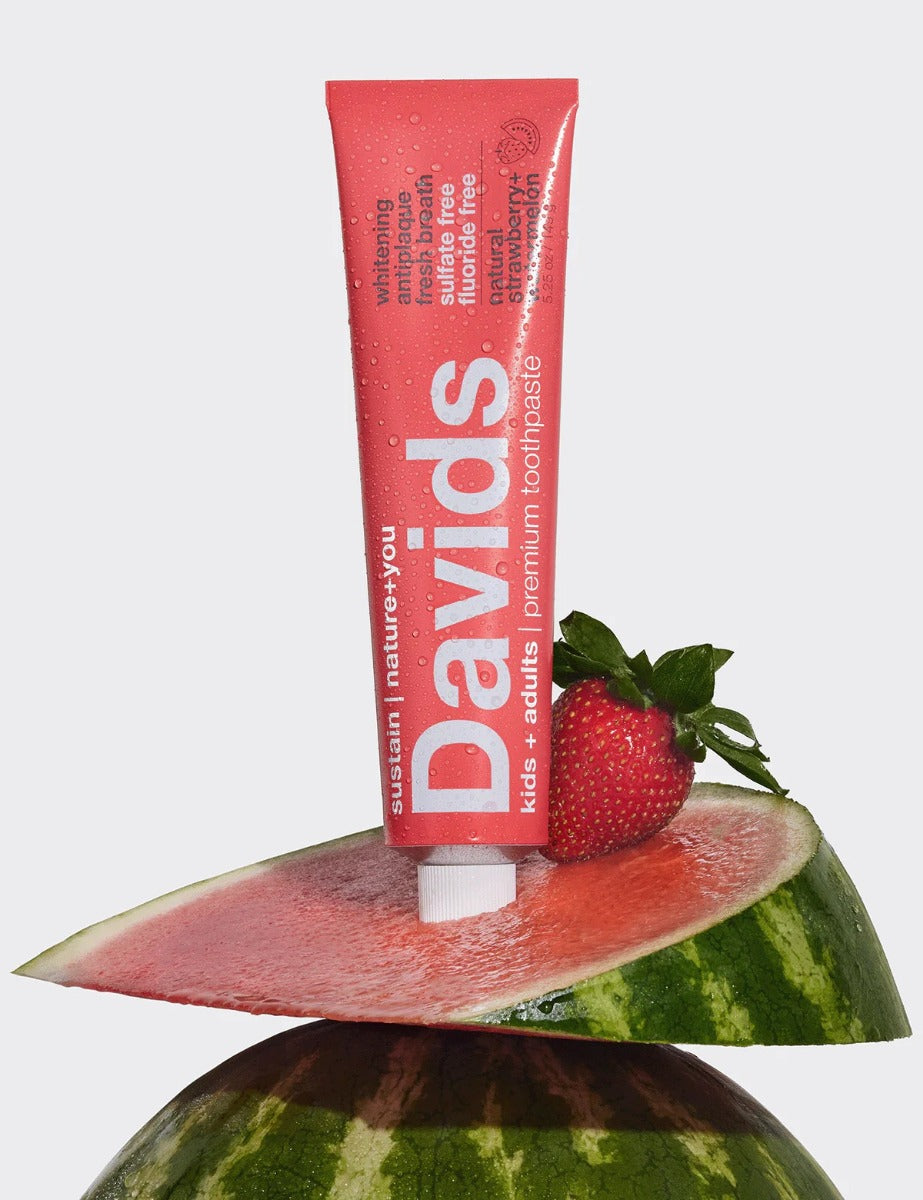 Davids Premium Toothpaste | Kids & Adults | Strawberry Watermelon