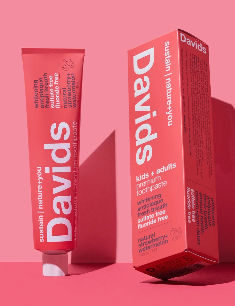 Davids Premium Toothpaste | Kids & Adults | Strawberry Watermelon