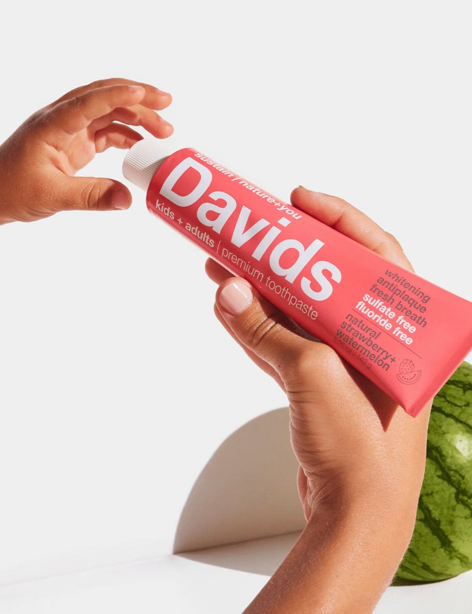 Davids Premium Toothpaste | Kids & Adults | Strawberry Watermelon