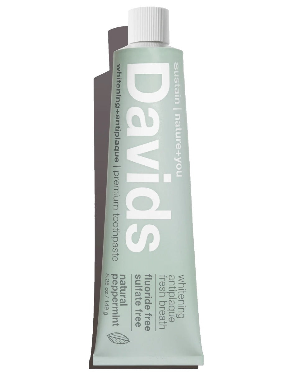 Davids Premium Toothpaste | Whitening + Antiplaque  Peppermint