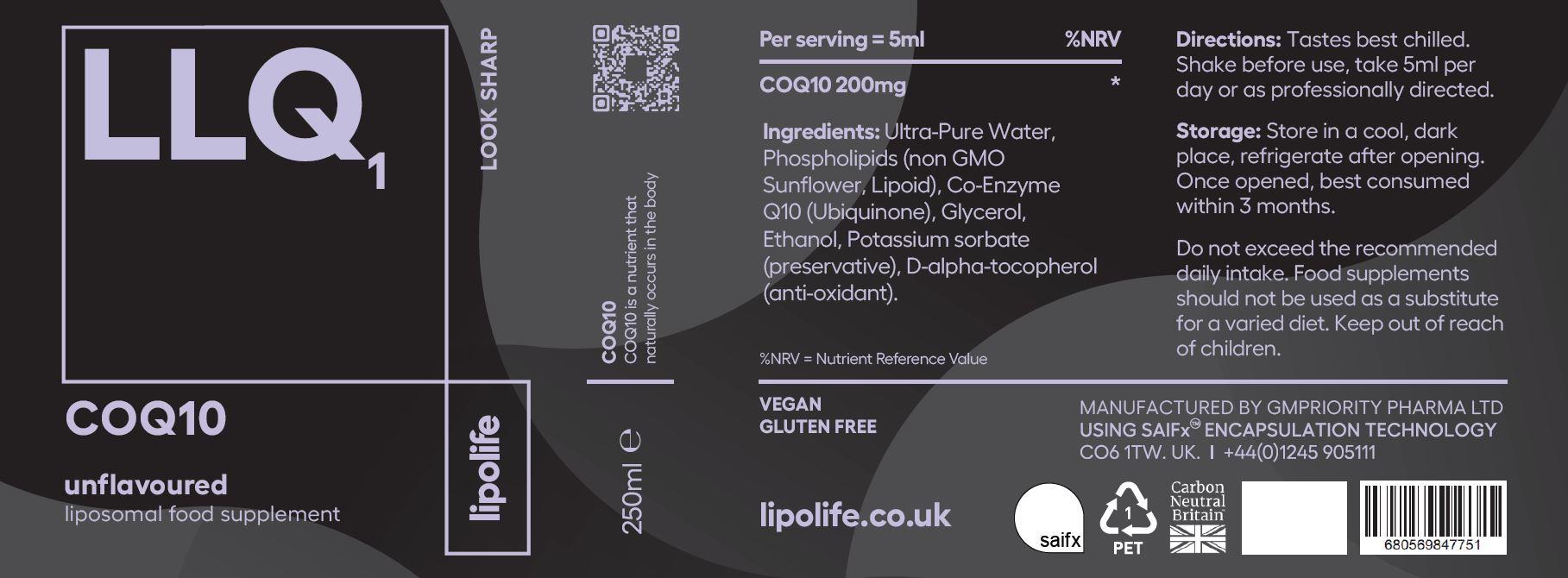 Lipolife LLQ1 | CoQ10 | 250 ml