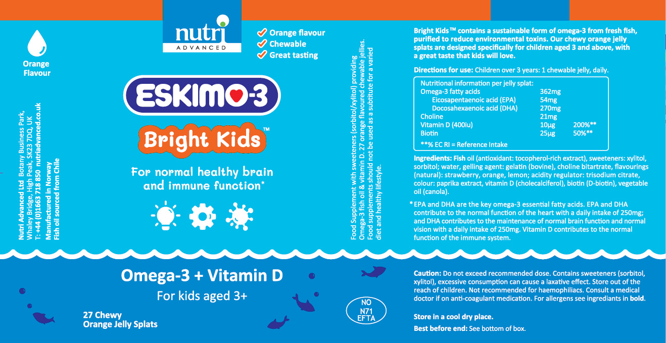 Eskimo-3 Bright Kids Fish Oil Jelly Splats