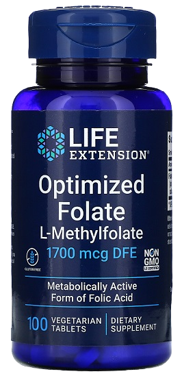 Optimized Folate (L-Methylfolate) | 100 Veg Capsules