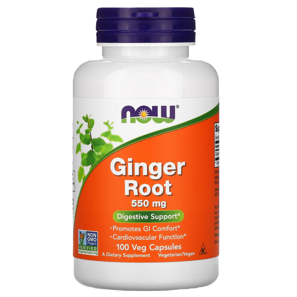 Ginger Root 550mg | 100 Capsules | NOW