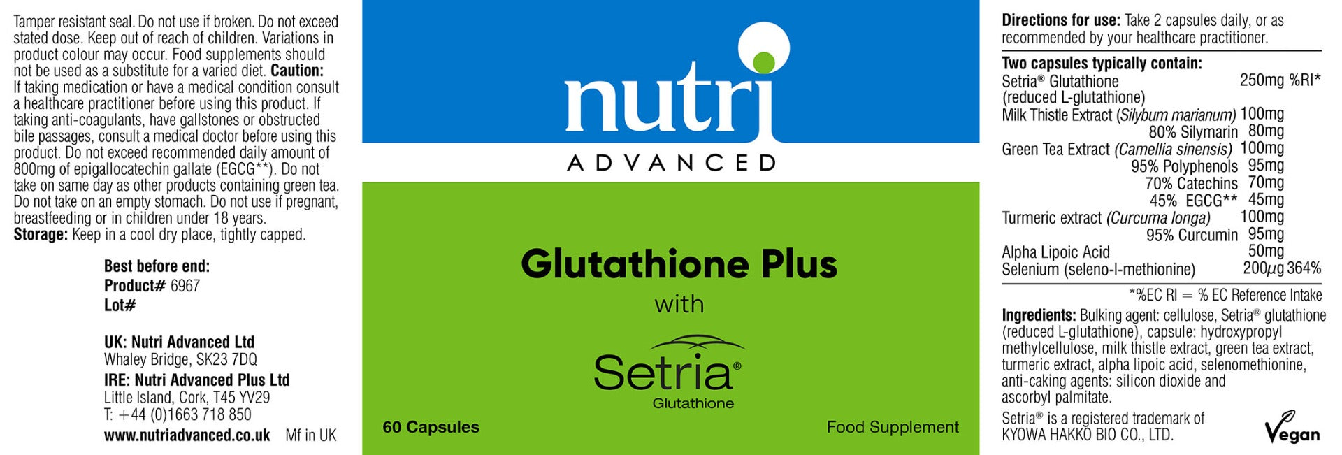 Glutathione Plus - 60 Capsules