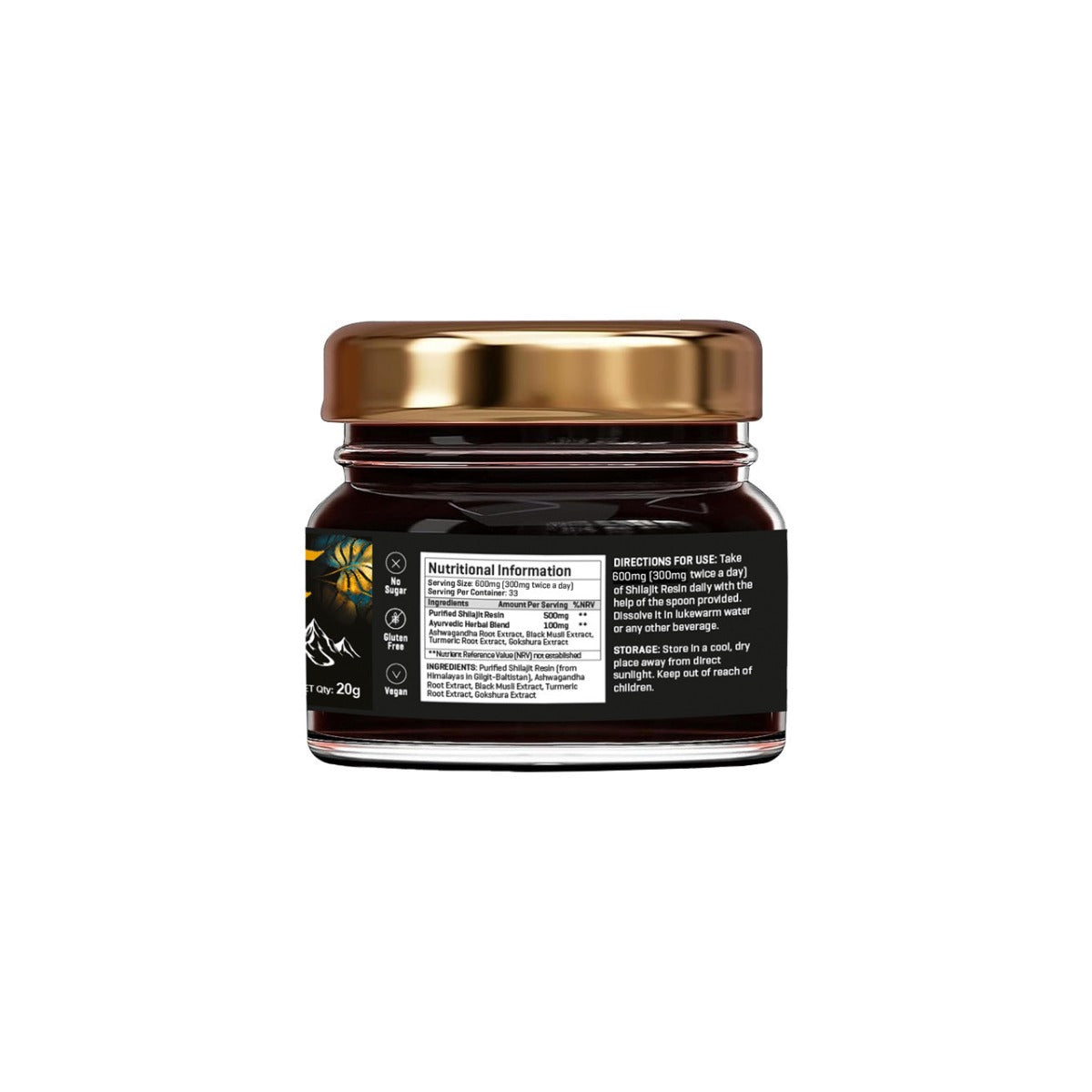 Gold Shilajit Resin 20g | With Ashwagandha