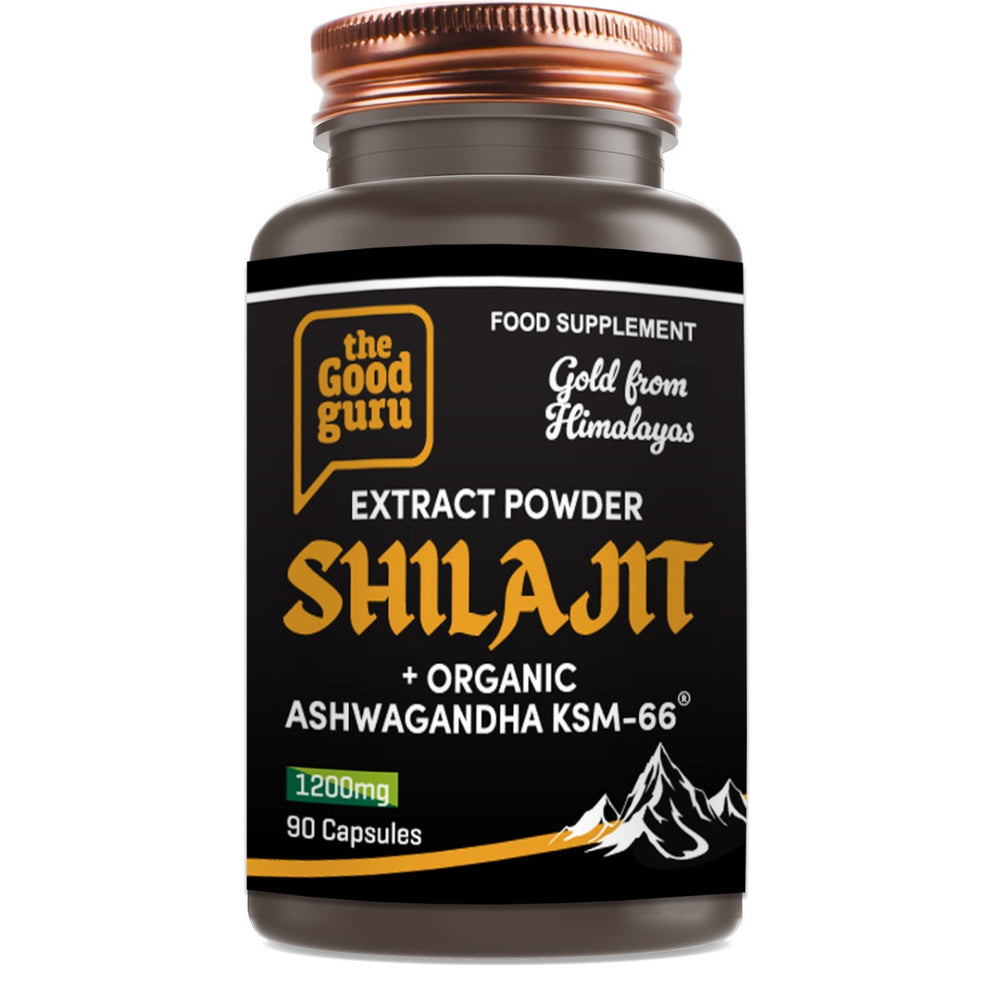 Gold Shilajit + Ashwagandha KSM66 | 1200mg | 90 Capsules