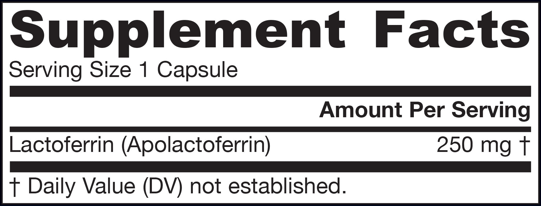 Lactoferrin | 250mg | 60 Capsules