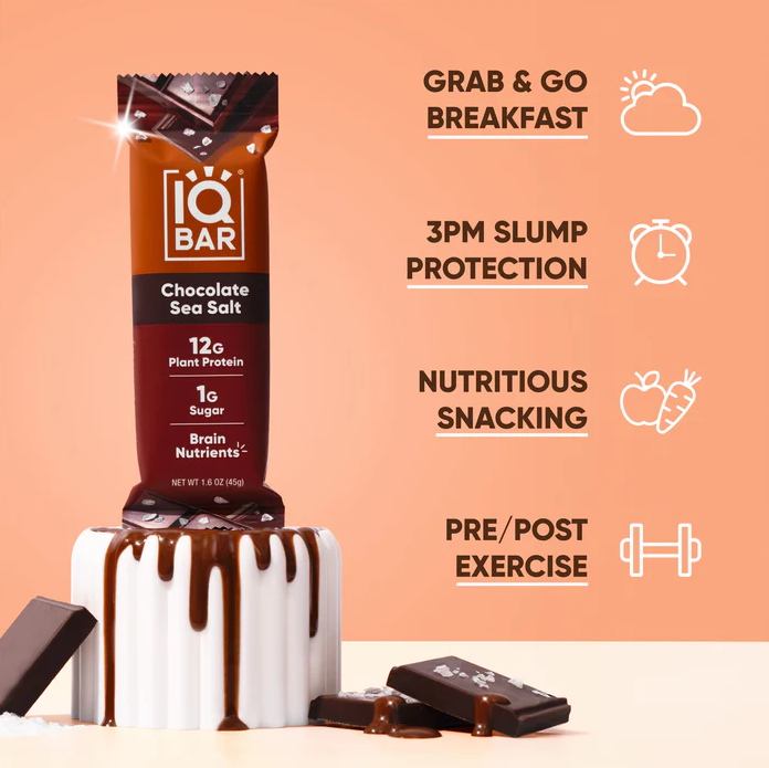 Chocolate Sea Salt - 12 Bars - IQBAR