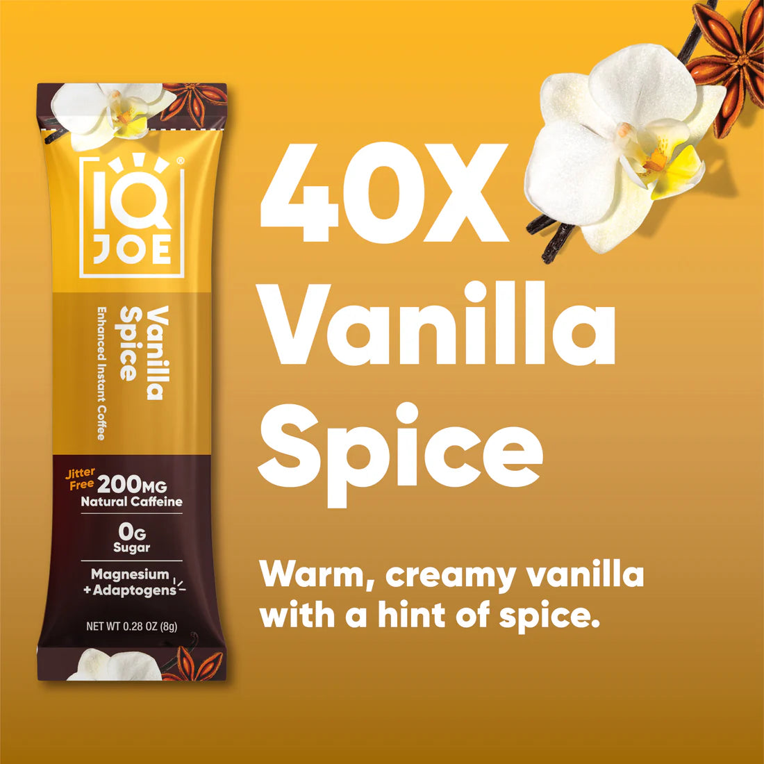 IQJOE Vanilla Spice | 40 Coffee sachets