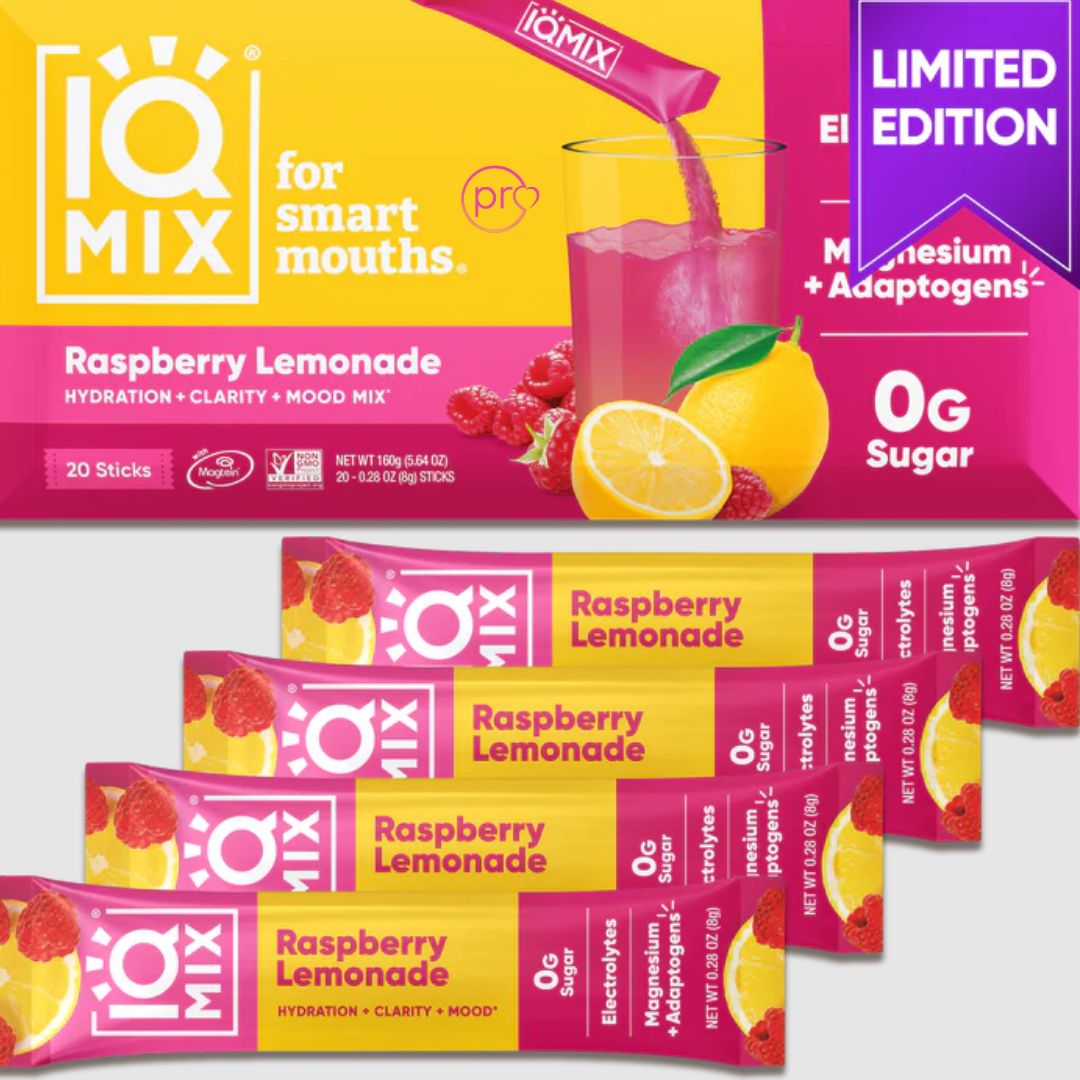 IQMIX Raspberry Lemonade | 20 Electrolyte Hydration Sachets