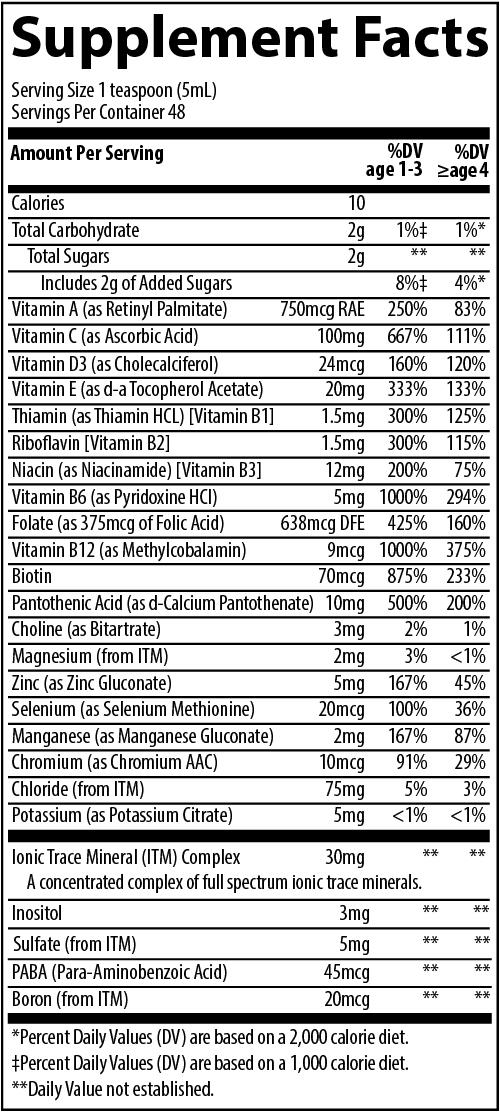 Kids Liquid Multi Vitamin | Citrus punch Flavour | 237ml | Trace Minerals