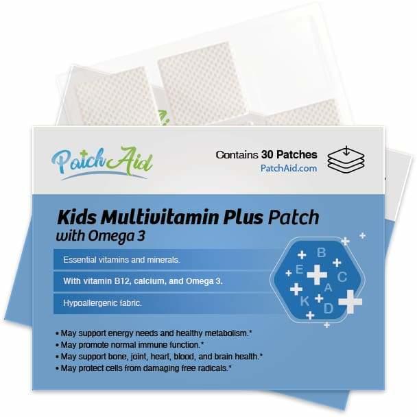 Kids Multivitamin Plus with Omega-3 | 30 Topical Patches | PatchAid