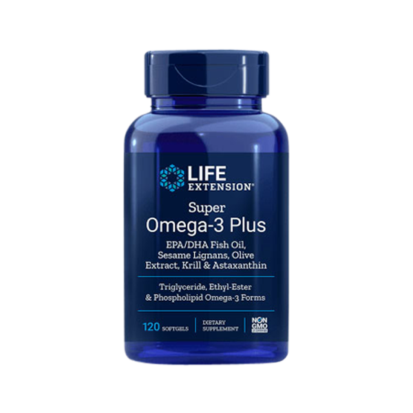 Super Omega-3 Plus EPA/DHA with Sesame Lignans, Olive Extract, Krill & Astaxanthin