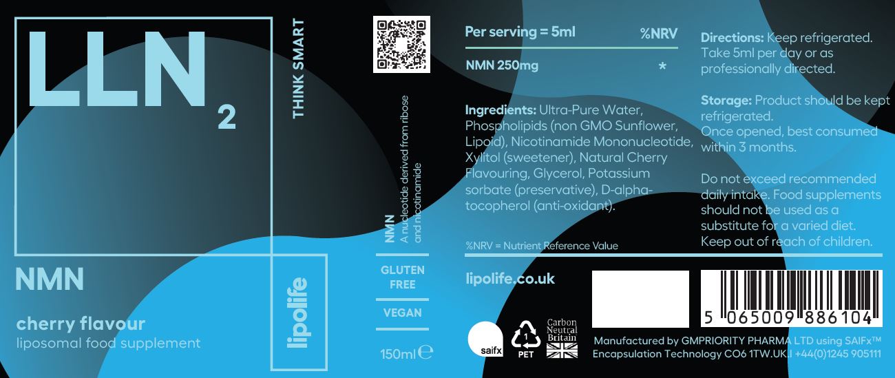 LLN2 Nicotinamide Mononucleotide 150ml | Cherry Flavour