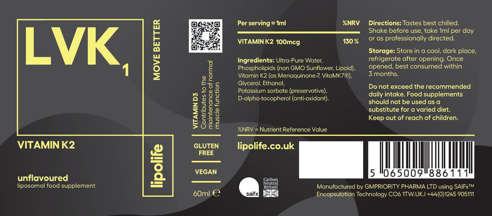 Lipolife LVK1 - Vitamin K2 | 60ml