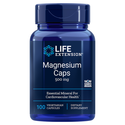 Magnesium Caps 500mg | 100 Vegetarian Caps | Life Extension