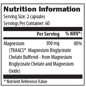 Magnesium Glycinate Complex | 120 Capsule | Designs For Health