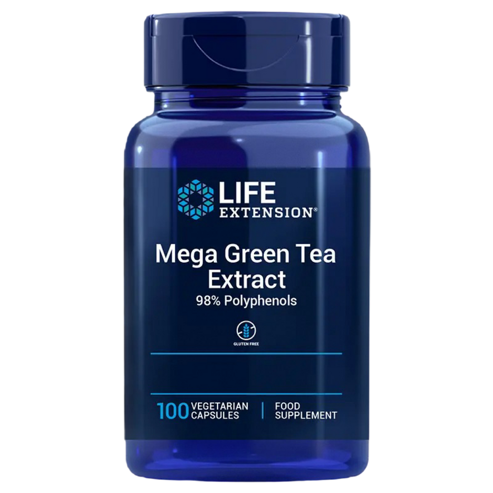 Mega Green Tea Extract | 100 Veg Capsules | Decaffinated