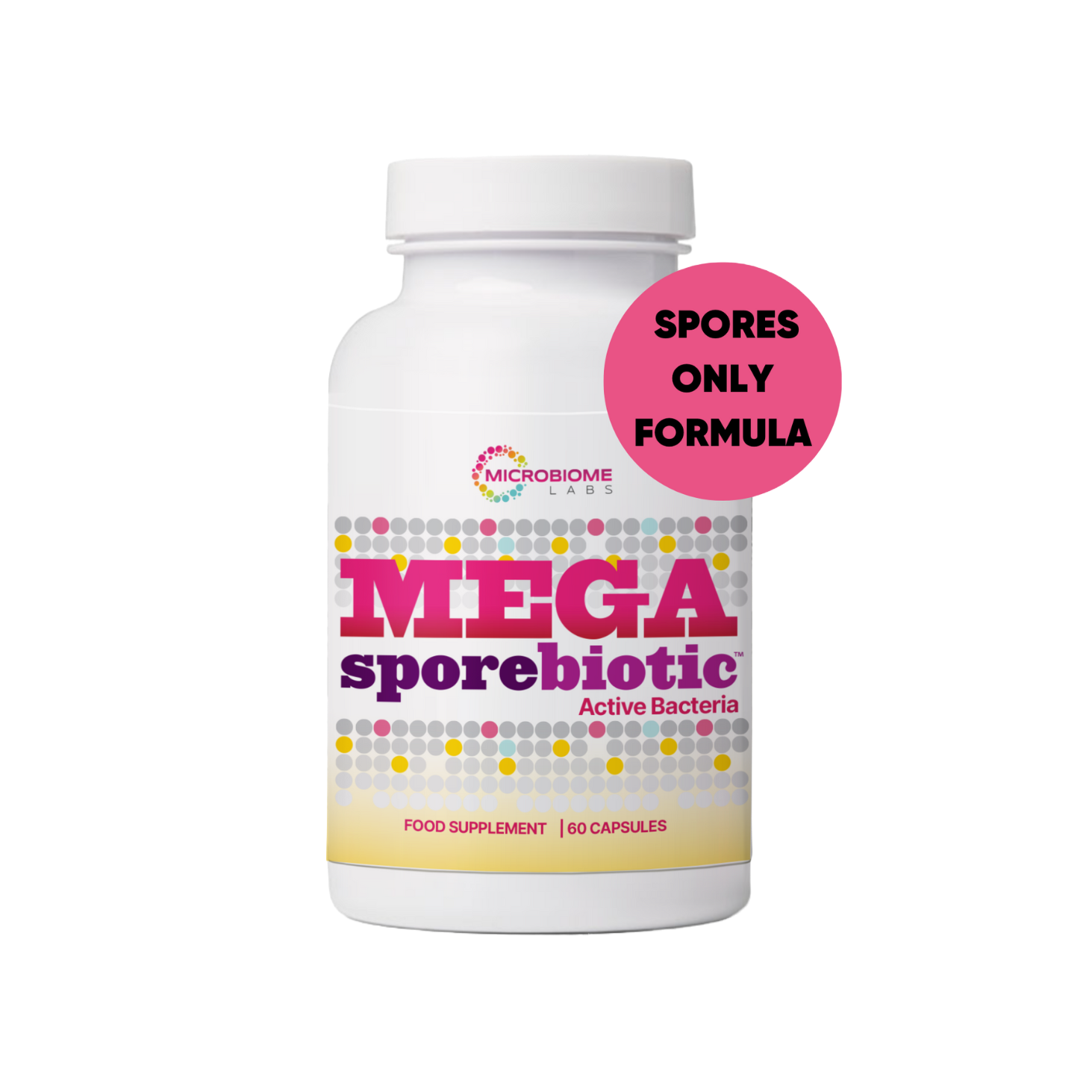 Mega Sporebiotic  | SPORES ONLY Formula | 5 Billion CFU | 60 Capsules