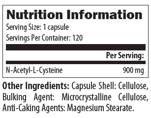 N-Acetyl Cysteine | 120 Capsules | Designs For Health