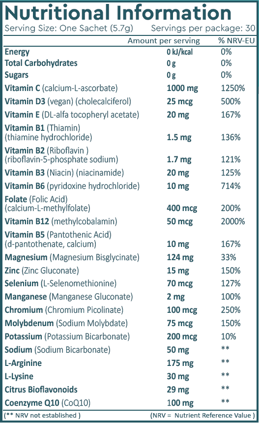 OPTIYOU | Multivitamin | Orange Flavour | 8 sachets