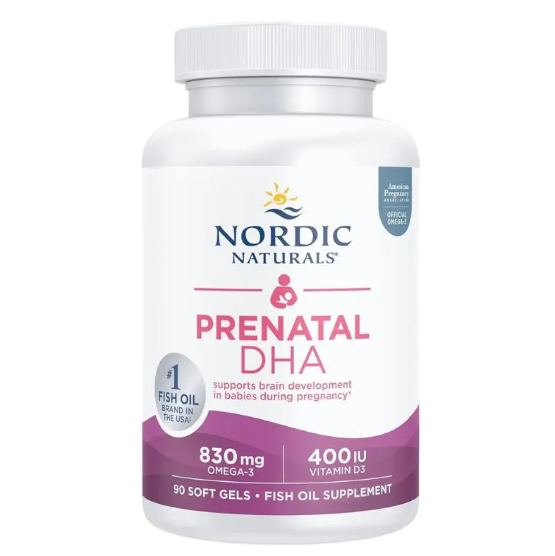 Prenatal DHA 830mg Omega-3 + 400iu D3 Unflavored Softgels 90