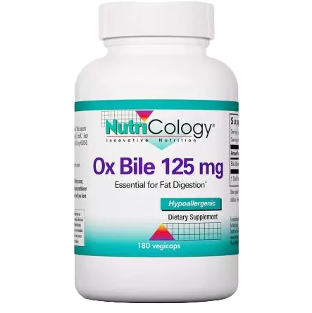 Nutricology Ox Bile | 125mg | 180 Capsules