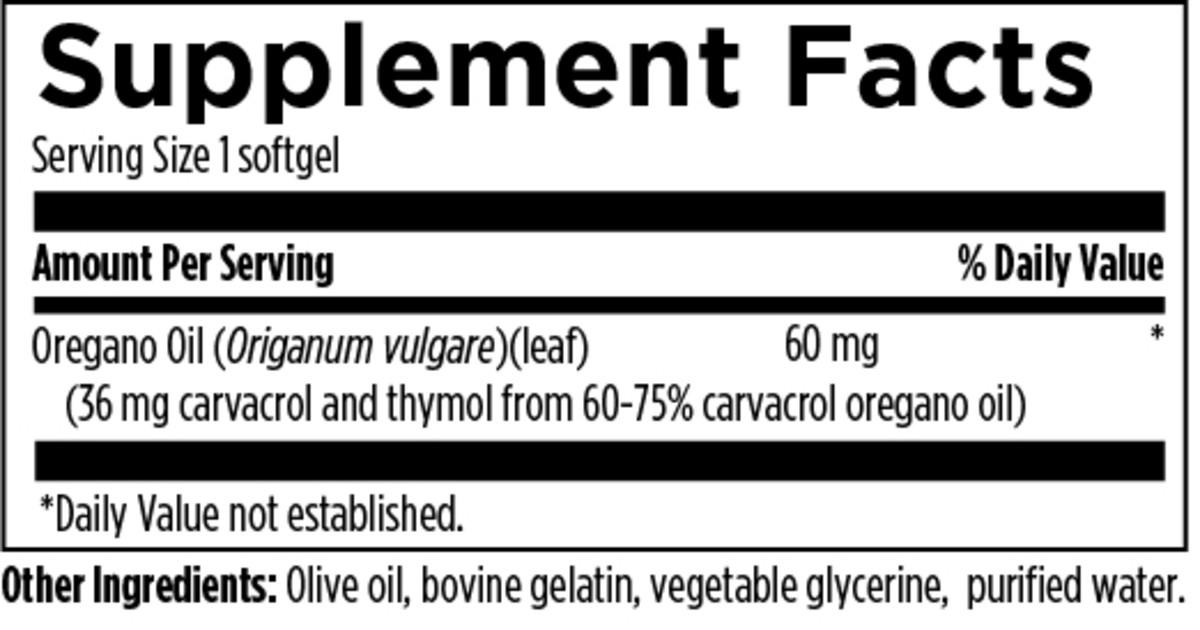 Oil of Oregano | 60 Soft Gels | Designs for Health