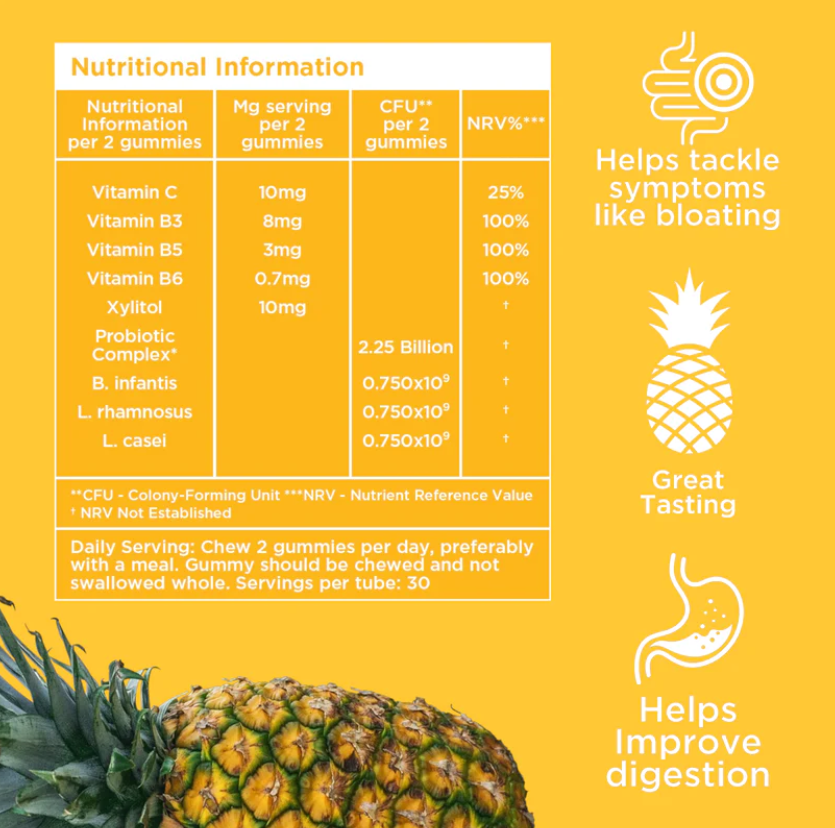 Gut Health  | Pineapple | 60 Gummies