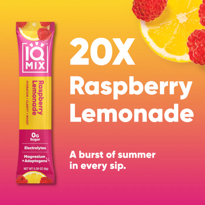 IQMIX Raspberry Lemonade | 20 Electrolyte Hydration Sachets