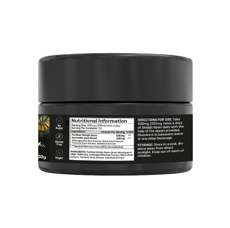 Gold Shilajit Resin 30g with Ashwagandha