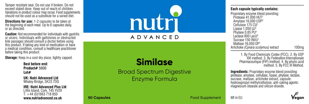 Similase Digestive Enzyme Formula | 90 Capsules