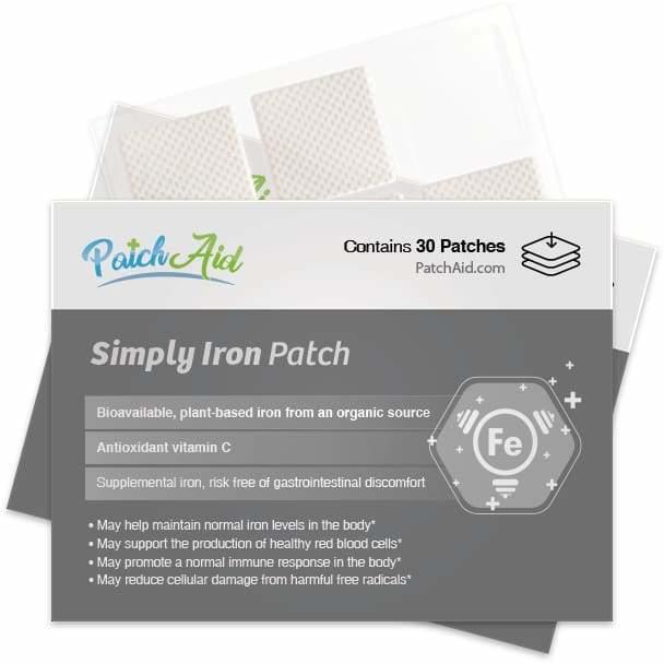 Simply Iron Topical Patch | 30 Patches | PatchAid