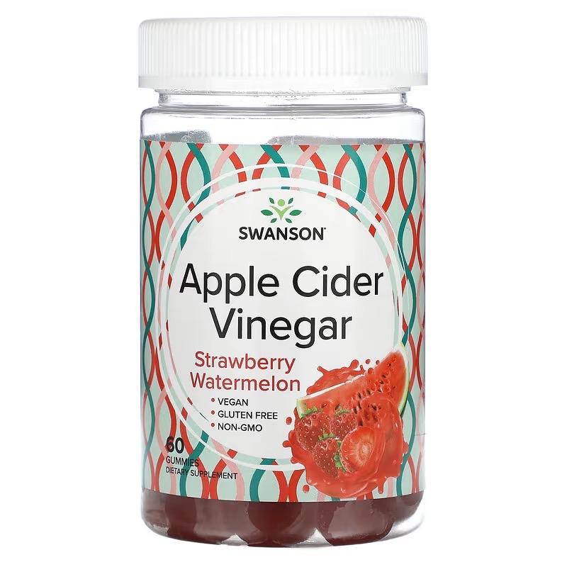 Apple Cider Vinegar Gummies | Vegan |Strawberry-Watermelon |500mg |  60 Gummies