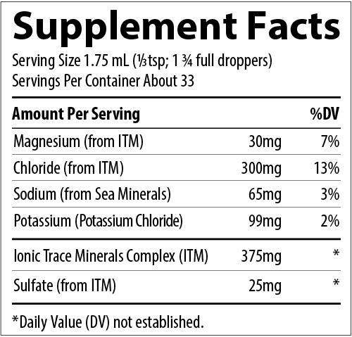 Ionic Potassium | 99 mg | 59ml | Trace Minerals