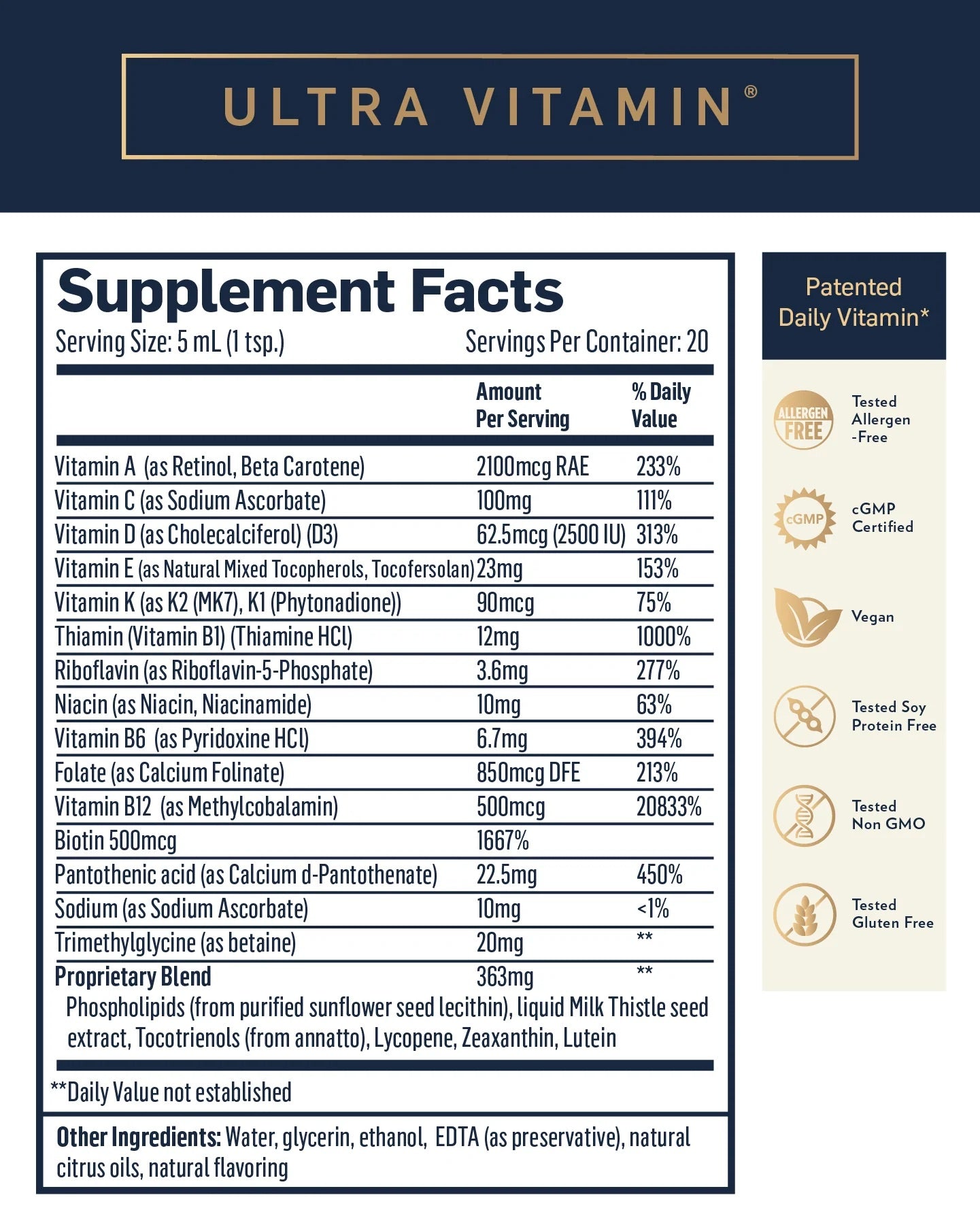 Ultra Vitamin 100ml - liposomal