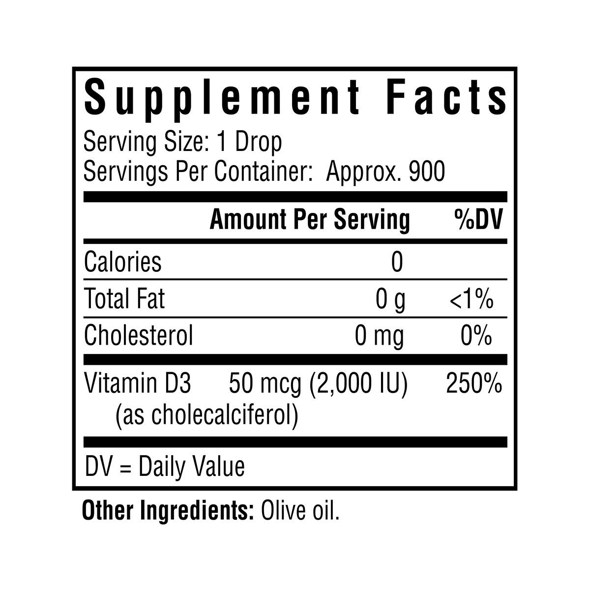 Vitamin D3 drops | 2,000IU | 30ml