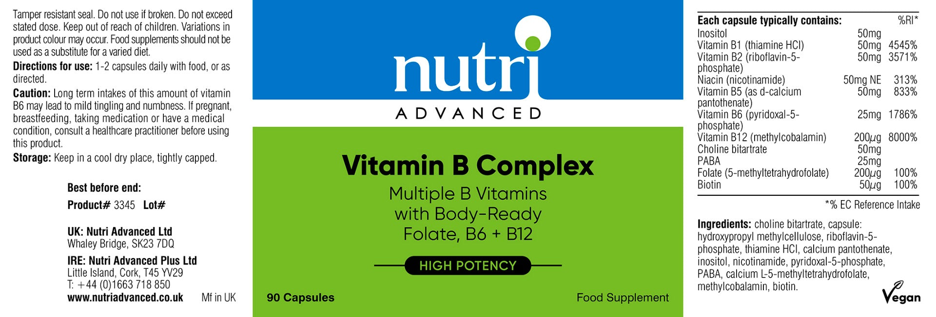 Vitamin B Complex | 90 Tablets