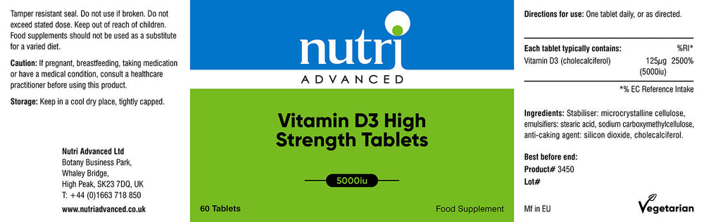 Vitamin D3 High Strength | 60 Tablets