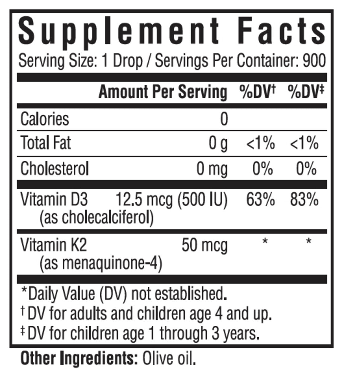 Vitamin D3 + K2 Drops | 30ml | 900 drops